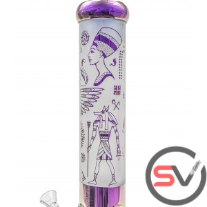 EGYPTIAN SYMBOLS FROSTED GLASS WATER PIPE 14inch